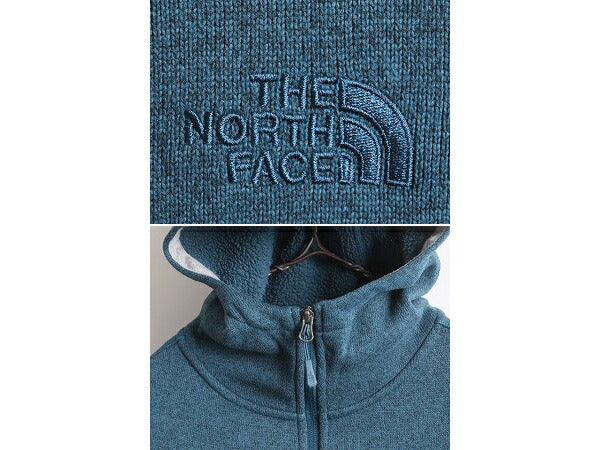 ノースフェイス セーター フリース パーカー ジャケット メンズ L 古着 The North face アウトドア ブルゾン フルジップ ニット ハイネック