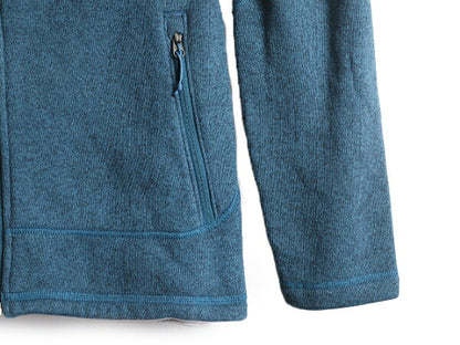 ノースフェイス セーター フリース パーカー ジャケット メンズ L 古着 The North face アウトドア ブルゾン フルジップ ニット ハイネック