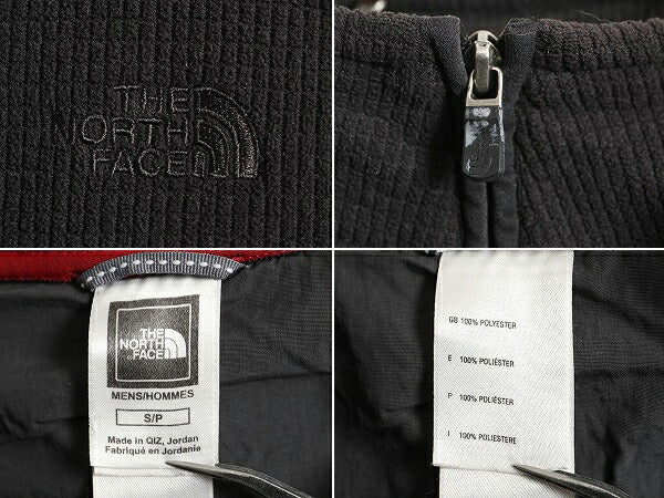 ノースフェイス ワッフル フリース ジャケット メンズ S / 古着 The North Face アウトドア ブルゾン プルオーバー ハーフジップ ブラック