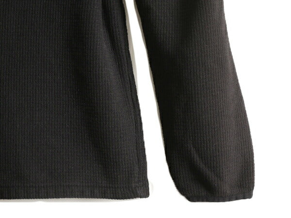 ノースフェイス ワッフル フリース ジャケット メンズ S / 古着 The North Face アウトドア ブルゾン プルオーバー ハーフジップ ブラック