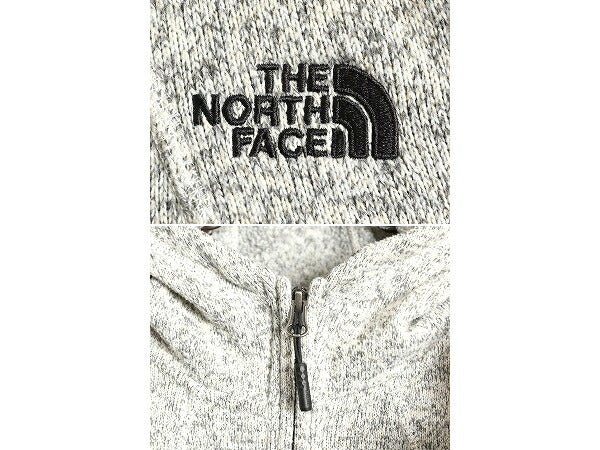 US企画 ノースフェイス フリース パーカー ジャケット レディース M / The North face ジャンパー フルジップ セーター ハイネック グレー