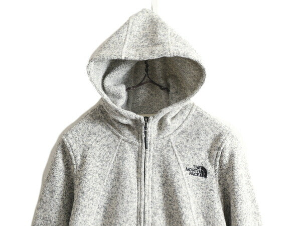 US企画 ノースフェイス フリース パーカー ジャケット レディース M / The North face ジャンパー フルジップ セーター ハイネック グレー