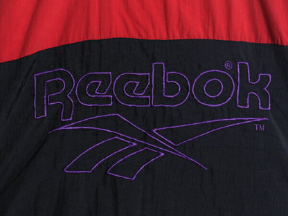 90s リーボック 中綿 ナイロン ジャケット メンズ M 古着 オールド REEBOK フルジップ ジャンパー ハイネック キルティング ライナー 付き