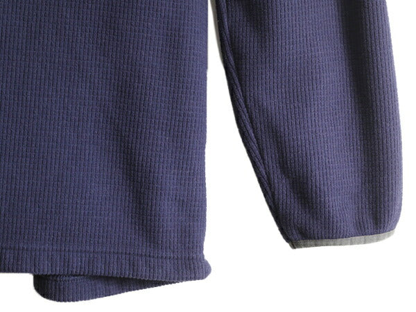 ノースフェイス ワッフル フリース ジャケット メンズ XL / The North Face アウトドア ブルゾン プルオーバー ハーフジップ ハイネック 紺