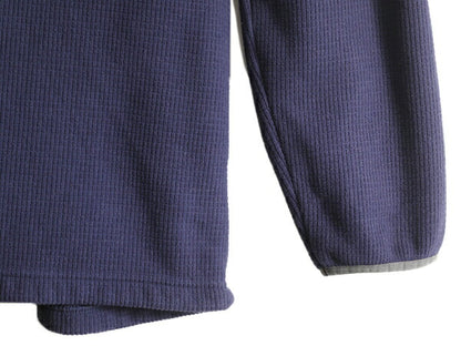 ノースフェイス ワッフル フリース ジャケット メンズ XL / The North Face アウトドア ブルゾン プルオーバー ハーフジップ ハイネック 紺