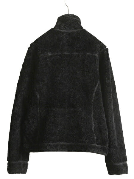 08年製 パタゴニア リバーシブル フリース ジャケット レディース S / 古着 Patagonia 毛長 パイル シンチラ フルジップ ブルゾン ブラック