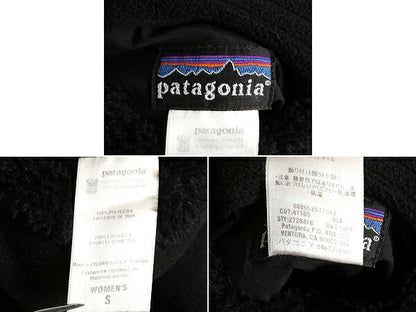 08年製 パタゴニア リバーシブル フリース ジャケット レディース S / 古着 Patagonia 毛長 パイル シンチラ フルジップ ブルゾン ブラック