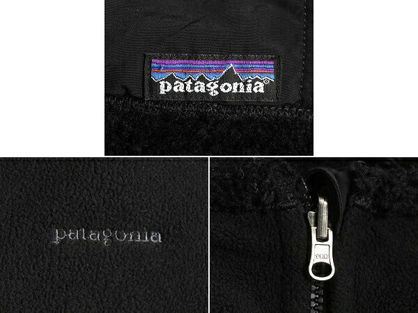 08年製 パタゴニア リバーシブル フリース ジャケット レディース S / 古着 Patagonia 毛長 パイル シンチラ フルジップ ブルゾン ブラック