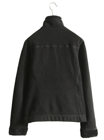 08年製 パタゴニア リバーシブル フリース ジャケット レディース S / 古着 Patagonia 毛長 パイル シンチラ フルジップ ブルゾン ブラック
