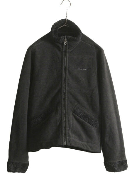 08年製 パタゴニア リバーシブル フリース ジャケット レディース S / 古着 Patagonia 毛長 パイル シンチラ フルジップ ブルゾン ブラック