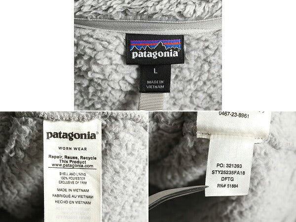 18年製 パタゴニア ロスガトス ハーフジップ レディース L 古着 Patagonia アウトドア フリース ジャケット プルオーバー 毛長 パイル ボア