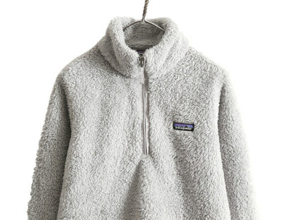 18年製 パタゴニア ロスガトス ハーフジップ レディース L 古着 Patagonia アウトドア フリース ジャケット プルオーバー 毛長 パイル ボア