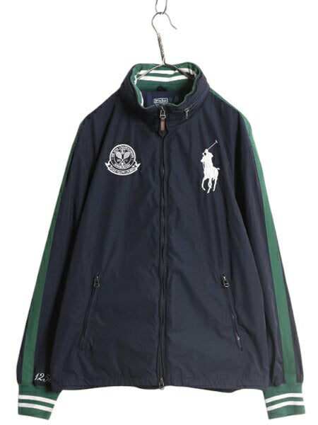 ビッグポニー ポロ ラルフローレン ナイロン ジャケット メンズ XL / テニス ウィンブルドン 125周年 記念 限定モデル フルジップ ブルゾン