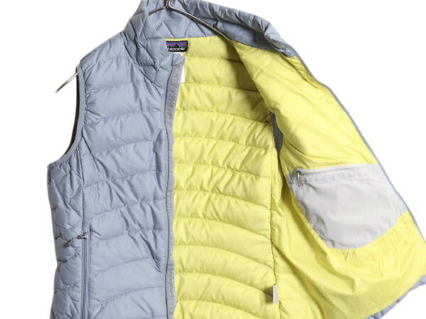 パタゴニア ダウン セーター ベスト レディース S / 古着 14年製 Patagonia フルジップ 800フィル グース 重ね着 パッカブル アウトドア 灰