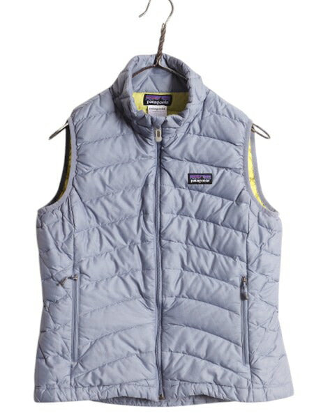 パタゴニア ダウン セーター ベスト レディース S / 古着 14年製 Patagonia フルジップ 800フィル グース 重ね着 パッカブル アウトドア 灰