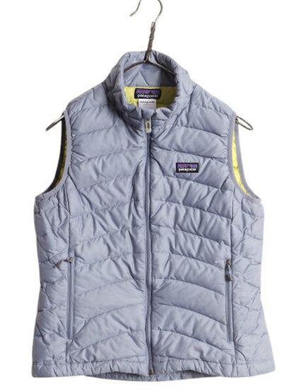 パタゴニア ダウン セーター ベスト レディース S / 古着 14年製 Patagonia フルジップ 800フィル グース 重ね着 パッカブル アウトドア 灰
