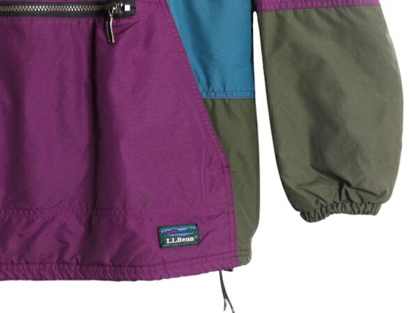 90s USA製 エルエルビーン 中綿 ナイロン アノラック パーカー ジャケット レディース L メンズ M 程/ オールド LLBEAN マウンテンパーカー