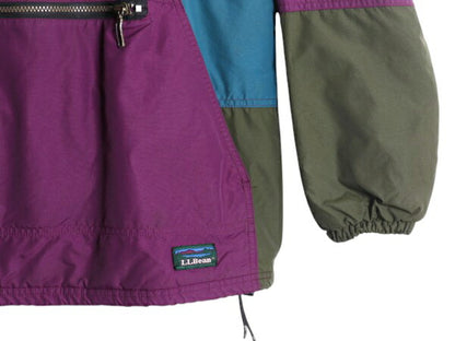90s USA製 エルエルビーン 中綿 ナイロン アノラック パーカー ジャケット レディース L メンズ M 程/ オールド LLBEAN マウンテンパーカー