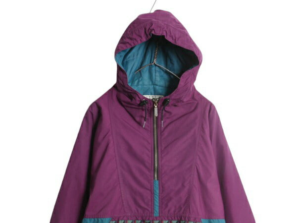 90s USA製 エルエルビーン 中綿 ナイロン アノラック パーカー ジャケット レディース L メンズ M 程/ オールド LLBEAN マウンテンパーカー