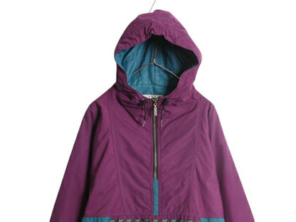 90s USA製 エルエルビーン 中綿 ナイロン アノラック パーカー ジャケット レディース L メンズ M 程/ オールド LLBEAN マウンテンパーカー
