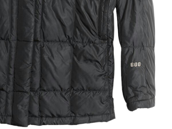 ノースフェイス ダウン ジャケット レディース M 古着 The North Face アウトドア 600フィル フード パーカー フルジップ ハーフ コート 黒