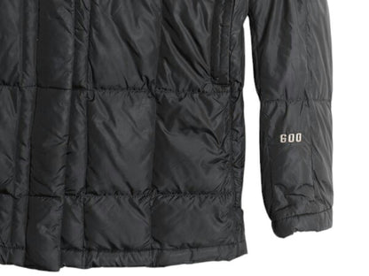 ノースフェイス ダウン ジャケット レディース M 古着 The North Face アウトドア 600フィル フード パーカー フルジップ ハーフ コート 黒