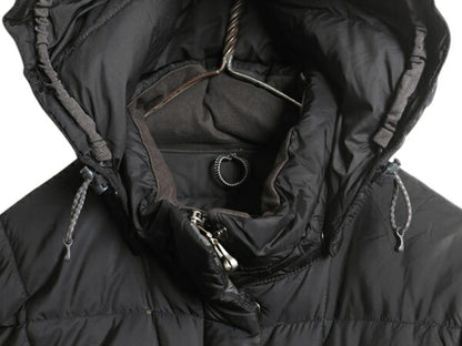 ノースフェイス ダウン ジャケット レディース M 古着 The North Face アウトドア 600フィル フード パーカー フルジップ ハーフ コート 黒