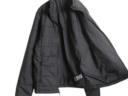 US企画 ノースフェイス 中綿 キルティング ナイロン ジャケット メンズ S 黒 The North Face アウトドア ハイネック フルジップ ブルゾン
