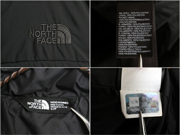 US企画 ノースフェイス 中綿 キルティング ナイロン ジャケット メンズ S 黒 The North Face アウトドア ハイネック フルジップ ブルゾン