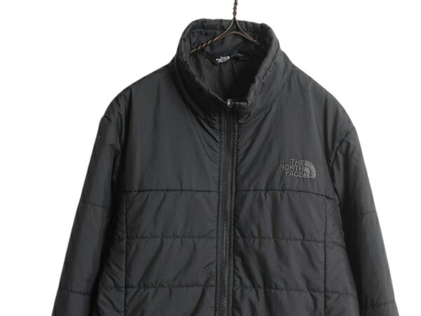 US企画 ノースフェイス 中綿 キルティング ナイロン ジャケット メンズ S 黒 The North Face アウトドア ハイネック フルジップ ブルゾン