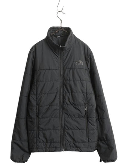 US企画 ノースフェイス 中綿 キルティング ナイロン ジャケット メンズ S 黒 The North Face アウトドア ハイネック フルジップ ブルゾン