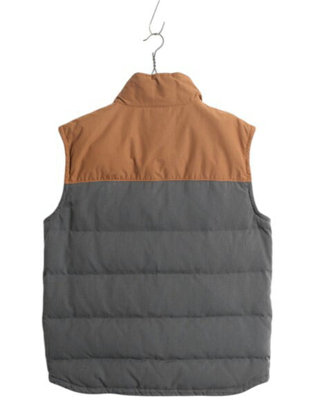 パタゴニア ダウン ベスト メンズ L 古着 13年製 Patagonia アウトドア フルジップ ナイロン キャンバス ワンポイント 600フィル ツートン