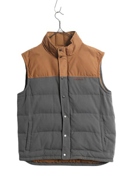 パタゴニア ダウン ベスト メンズ L 古着 13年製 Patagonia アウトドア フルジップ ナイロン キャンバス ワンポイント 600フィル ツートン