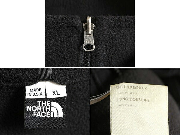 90s USA製 ノースフェイス フルジップ フリース ジャケット メンズ XL / 90年代 オールド The North Face アウトドア ジャンパー ブラック