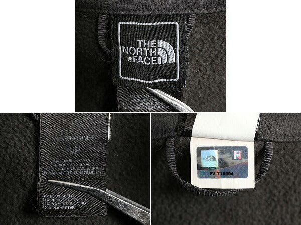 ノースフェイス フルジップ フリース ジャケット メンズ S 古着 The North Face アウトドア ブルゾン ジャンパー ハイネック 2トーン 黒 灰