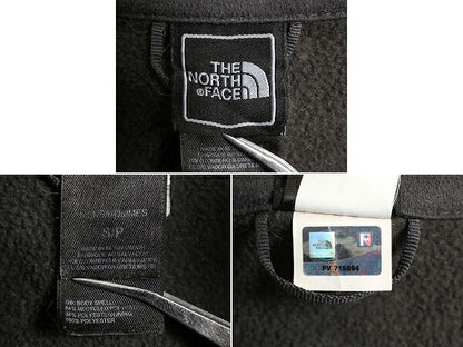 ノースフェイス フルジップ フリース ジャケット メンズ S 古着 The North Face アウトドア ブルゾン ジャンパー ハイネック 2トーン 黒 灰