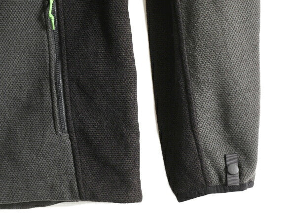 ノースフェイス フルジップ フリース ジャケット メンズ S 古着 The North Face アウトドア ブルゾン ジャンパー ハイネック 2トーン 黒 灰