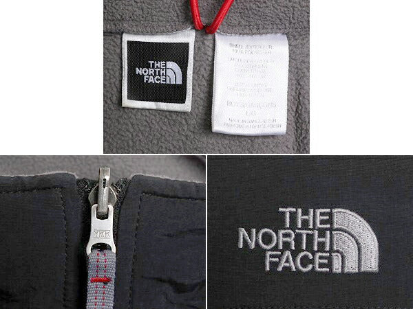 90s ノースフェイス フリース ナイロン 切替 ジャケット ボーイズ L レディース S 90年代 オールド The North Face アウトドア フルジップ