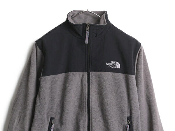 90s ノースフェイス フリース ナイロン 切替 ジャケット ボーイズ L レディース S 90年代 オールド The North Face アウトドア フルジップ