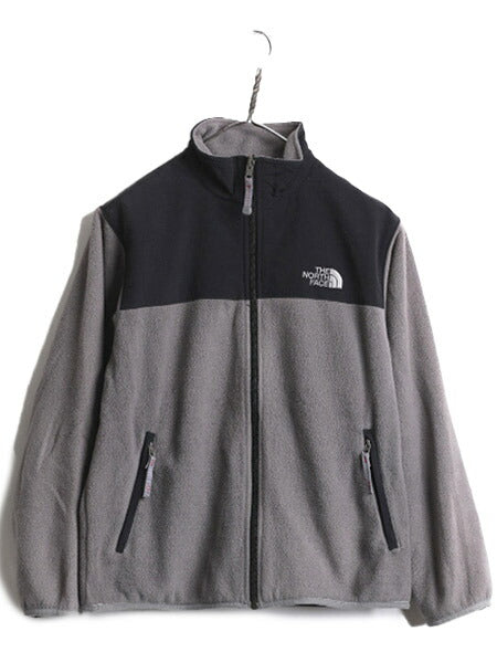 90s ノースフェイス フリース ナイロン 切替 ジャケット ボーイズ L レディース S 90年代 オールド The North Face アウトドア フルジップ