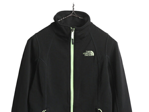 ノースフェイス フルジップ トラック ジャケット レディース XS The North Face アウトドア 裏 フリース ブルゾン ハイネック ジャージ 黒