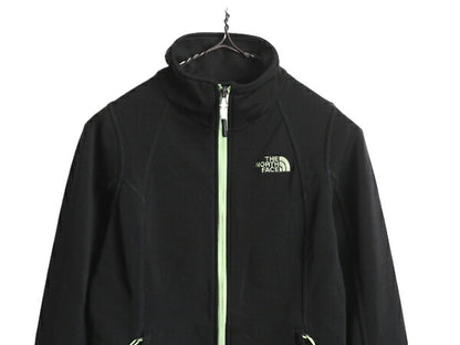 ノースフェイス フルジップ トラック ジャケット レディース XS The North Face アウトドア 裏 フリース ブルゾン ハイネック ジャージ 黒