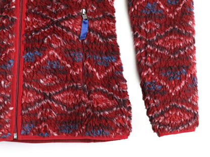 13年製 パタゴニア 総柄 レトロX カーディガン レディース L / 古着 Patagonia パイル フリース パーカー ジャケット ブルゾン フルジップ