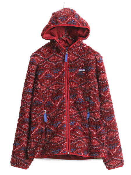 13年製 パタゴニア 総柄 レトロX カーディガン レディース L / 古着 Patagonia パイル フリース パーカー ジャケット ブルゾン フルジップ