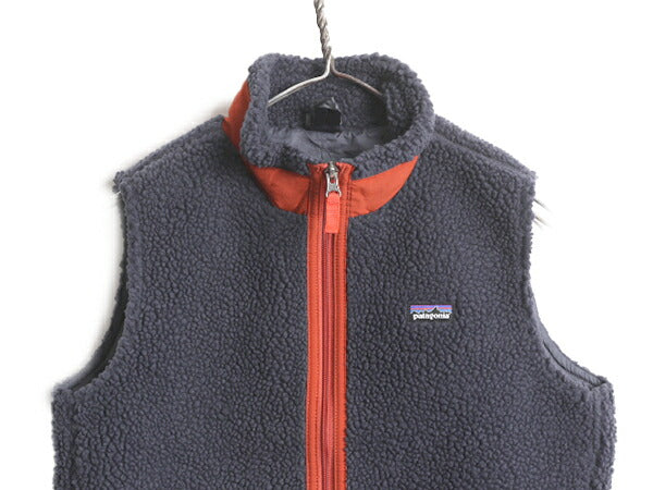 17年製 パタゴニア レトロX フリース ベスト キッズ L レディース XS 程/ patagonia アウトドア フルジップ ハイネック 毛長 パイル 重ね着