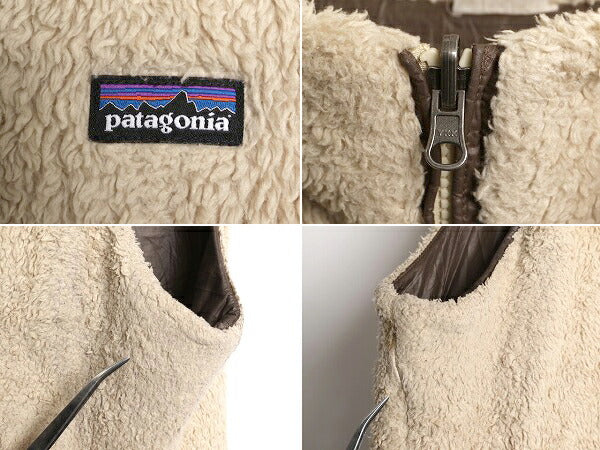13年製 パタゴニア ロスロボス リバーシブル ベスト レディース M 古着 Patagonia 毛長 パイル ボア フリース ナイロン 重ね着 フルジップ