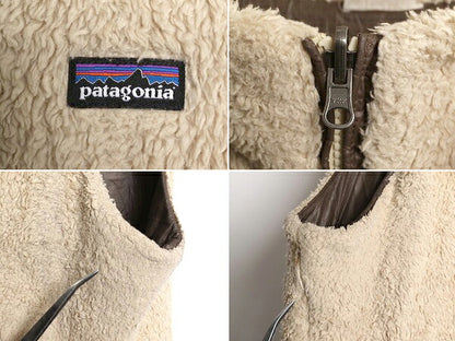 13年製 パタゴニア ロスロボス リバーシブル ベスト レディース M 古着 Patagonia 毛長 パイル ボア フリース ナイロン 重ね着 フルジップ