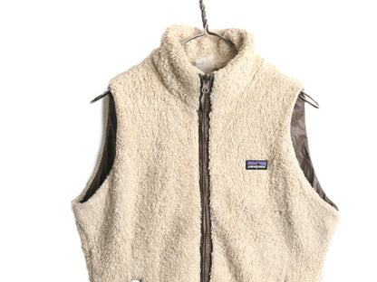 13年製 パタゴニア ロスロボス リバーシブル ベスト レディース M 古着 Patagonia 毛長 パイル ボア フリース ナイロン 重ね着 フルジップ
