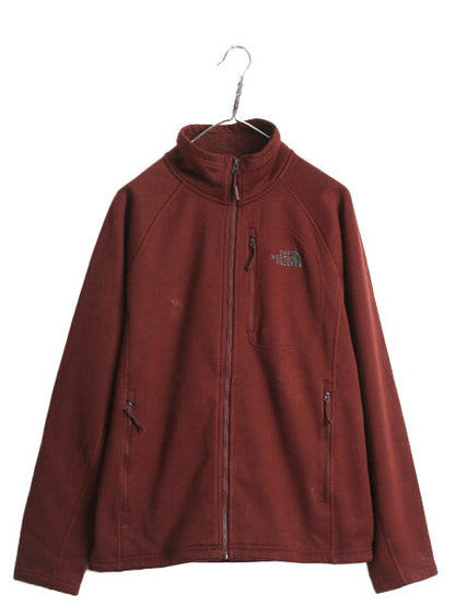 US企画 ノースフェイス 裏 ボア フリース ジャケット メンズ M 古着 The North face アウトドア ジャンパー ハイネック フルジップ パイル