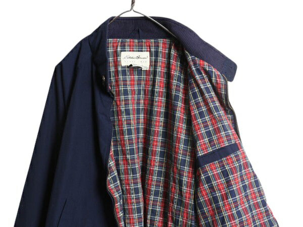 90s エディーバウアー スイングトップ ジャケット メンズ XL オールド Eddie Bauer フルジップ ブルゾン G-9 ハリントン チェック ライナー